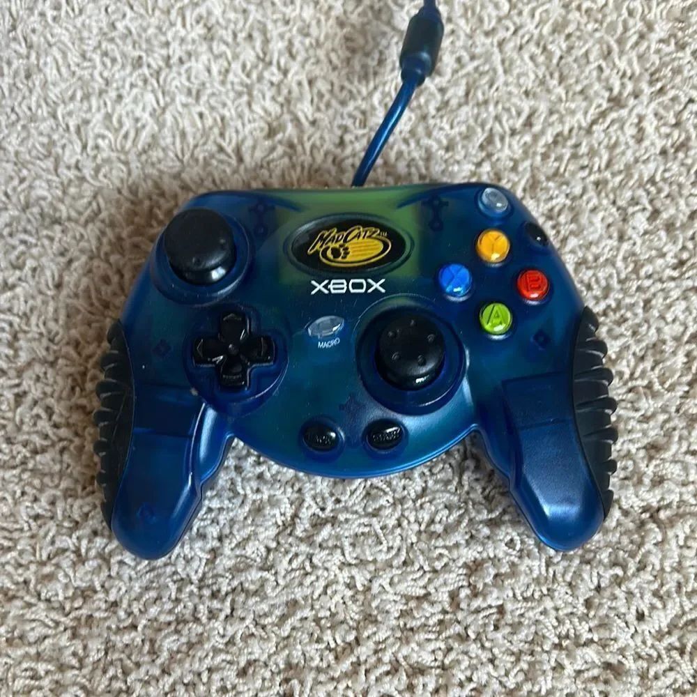 Blue Xbox Wired Controller with Ergonomic Design